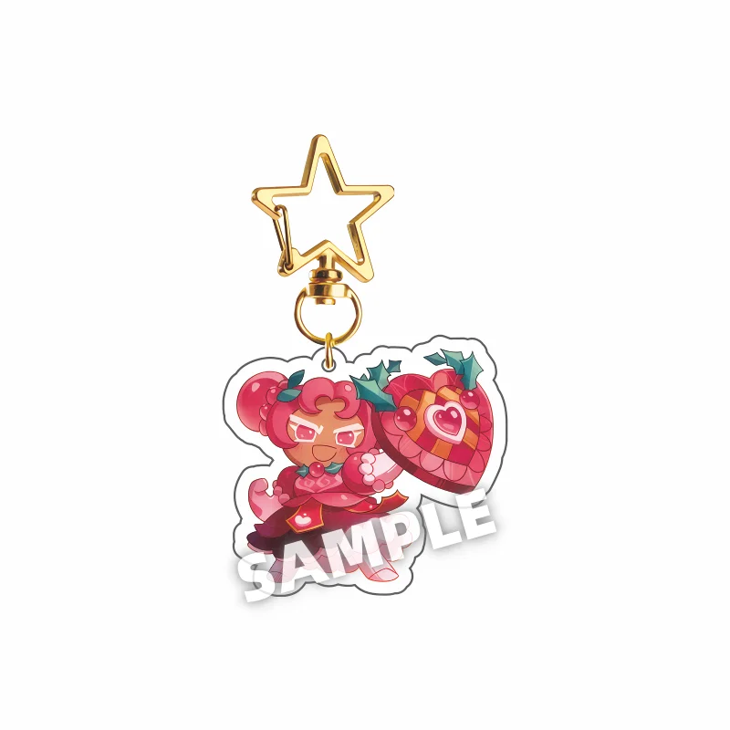 Cookie Run Kingdom Inspired Acrylic Keychain - Candy Shadow Apple Pure Vanilla Design, 6cm