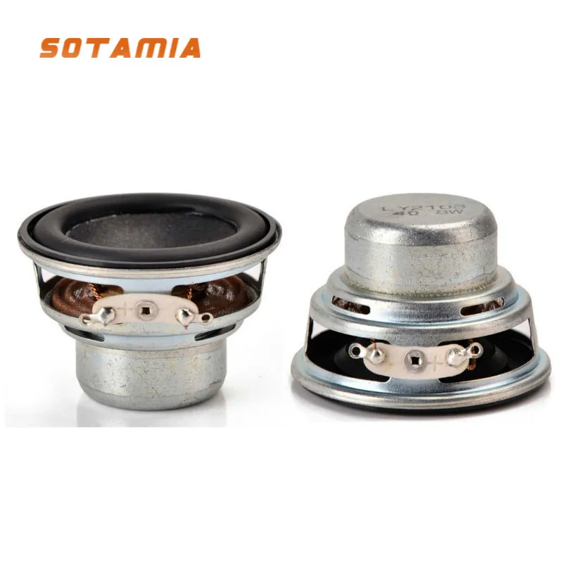 

SOTAMIA 2Pcs 45mm Mini Audio Full Range Speakers 4 Ohm 8W Rubber DIY Sound Music Hifi Speaker Computer Home Theater Loudspeaker