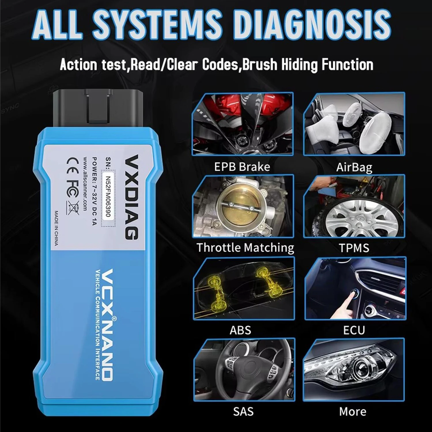 VXDIAG NANO NX400PRO for Toyota Lexus J2534 Programming Car OBD2