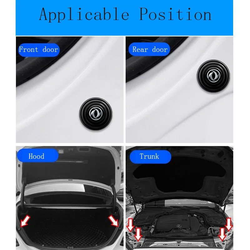 Car door anti-collision silicone pad shock absorber gasket For Dongfeng DFM DFSK H30 Corss T5l Glory S30 Sx5 580 Car Door Silicone Pads