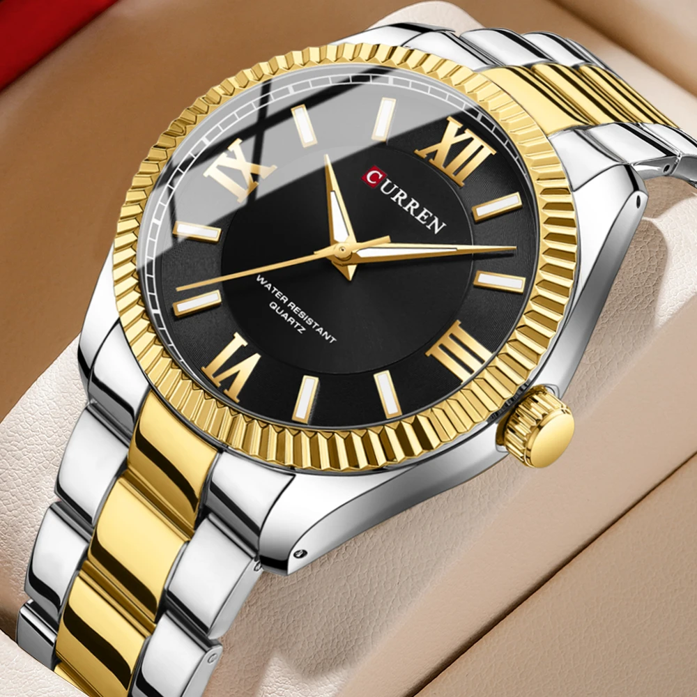 CURREN Brand Men's Watches Round Mirror Original Quartz Watch - Main Image