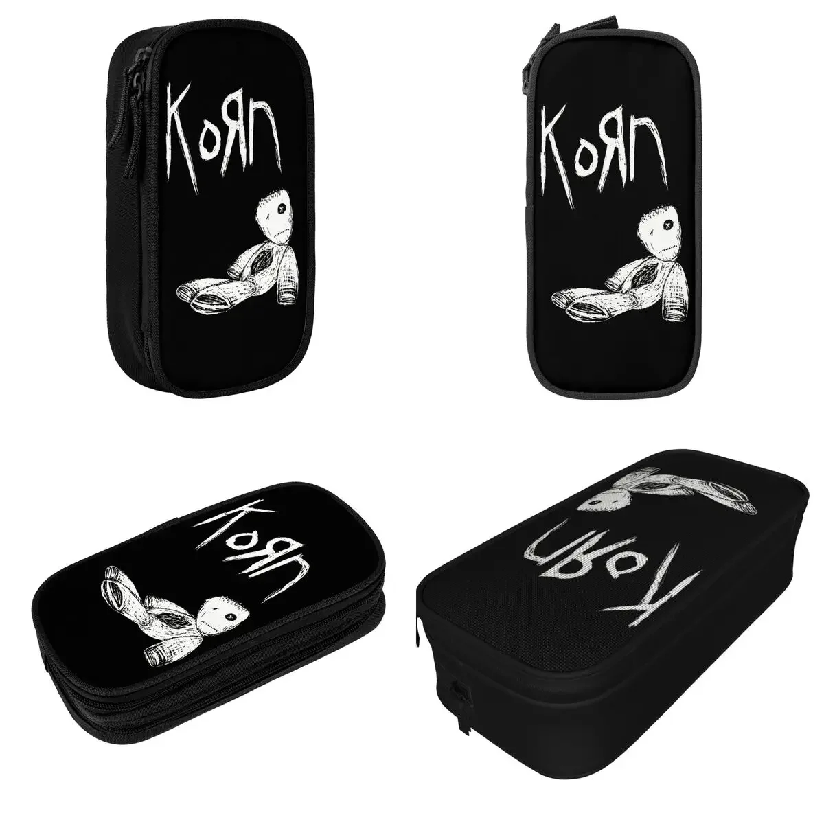 Korn Rock Pencil Cases Nu-Metal Music Pen Bags for Student Large Storage Students School Gifts Pencil Box 2