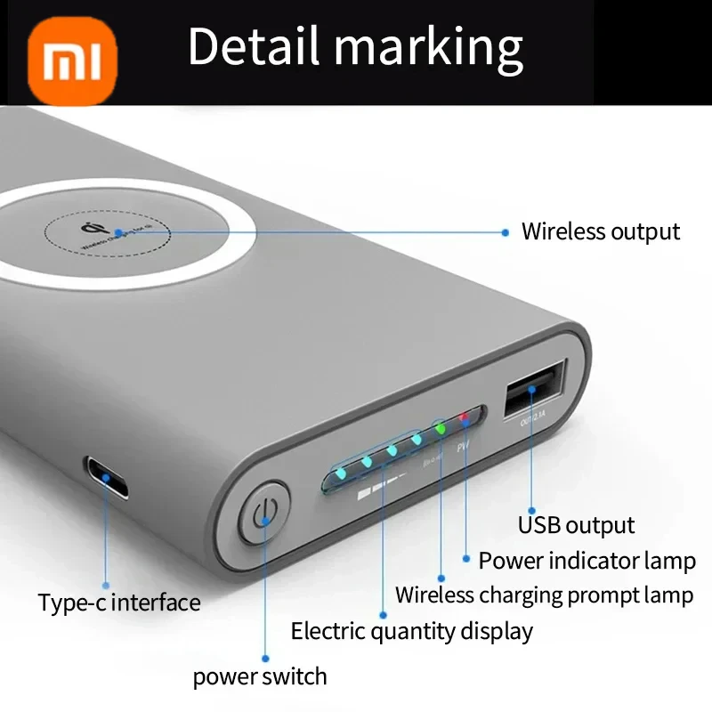 Power Bank Xiaomi MIJIA Super Thin Magnetic Wireless 200000mAh High Capacity USB-c Two-Way Fast Charger For IPhone Samsung