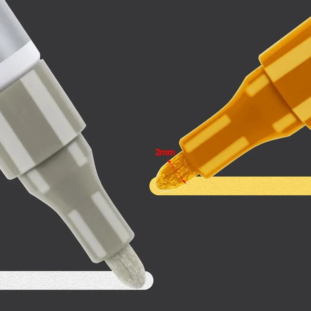 Car paint scratches repair brush pen waterproof water paint marker pen car tire tread care automotive black white silver red