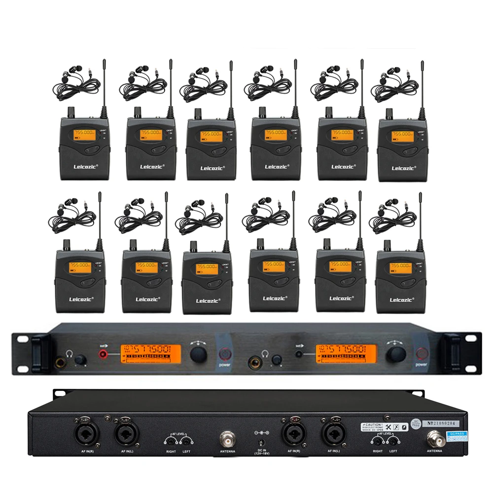 Riconoscimento Wireless Stage Return 12 Ricevitori 1 Trasmettitore Sr2050 Iem In Ear Sistema Di Monitoraggio Wireless In-Ear Audio Professionale