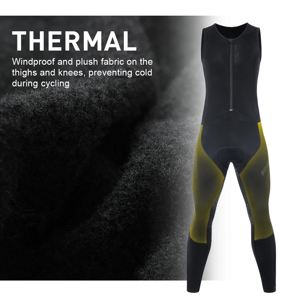 Santic Winter Cycling Bib Pants Windproof Warm Bib Pants Cycling Breathable Non Slip Sponge Cushion Clothes