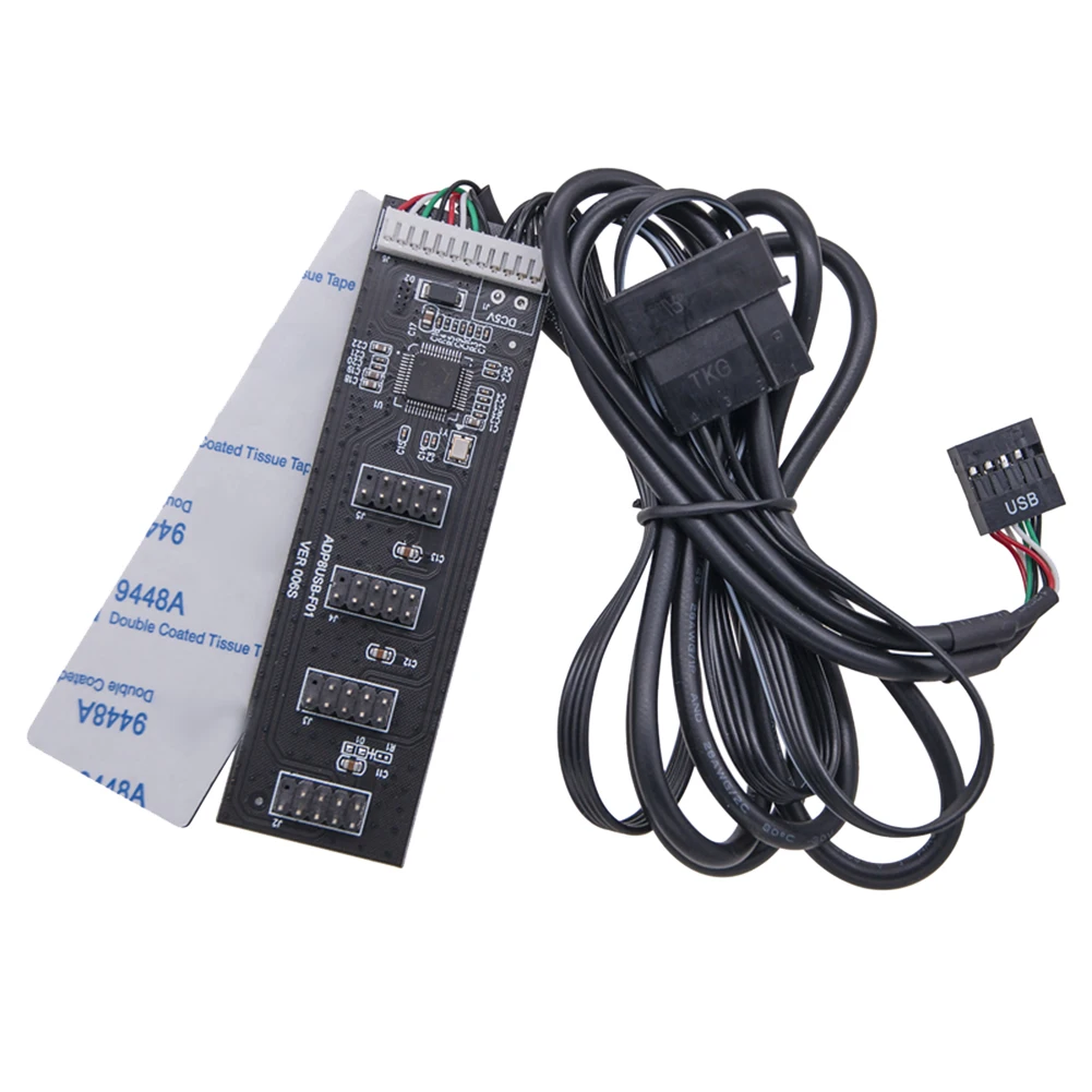 Adapter USB 2.0 9-pinowy, rozdzielacz, konwerter, przedłużacz do płyty głównej, wewnętrzny hub USB 2.0, multiplikator portów USB 9-pinowych