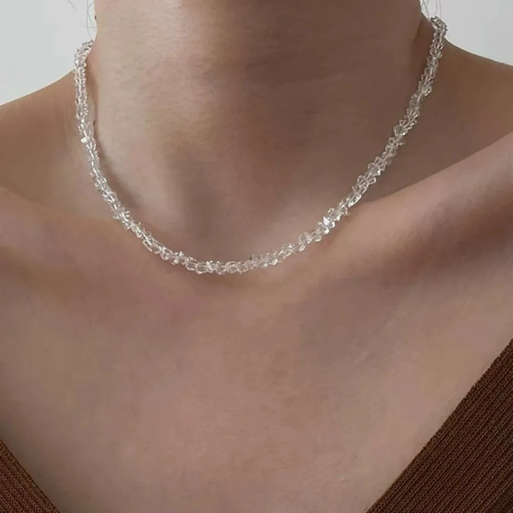 2025 neue Einfache Weiße Perlen Kurze Halskette Weiblichen Schmuck Frauen Choker Halsketten Femme Damen Party Halskette Mode Schmuck