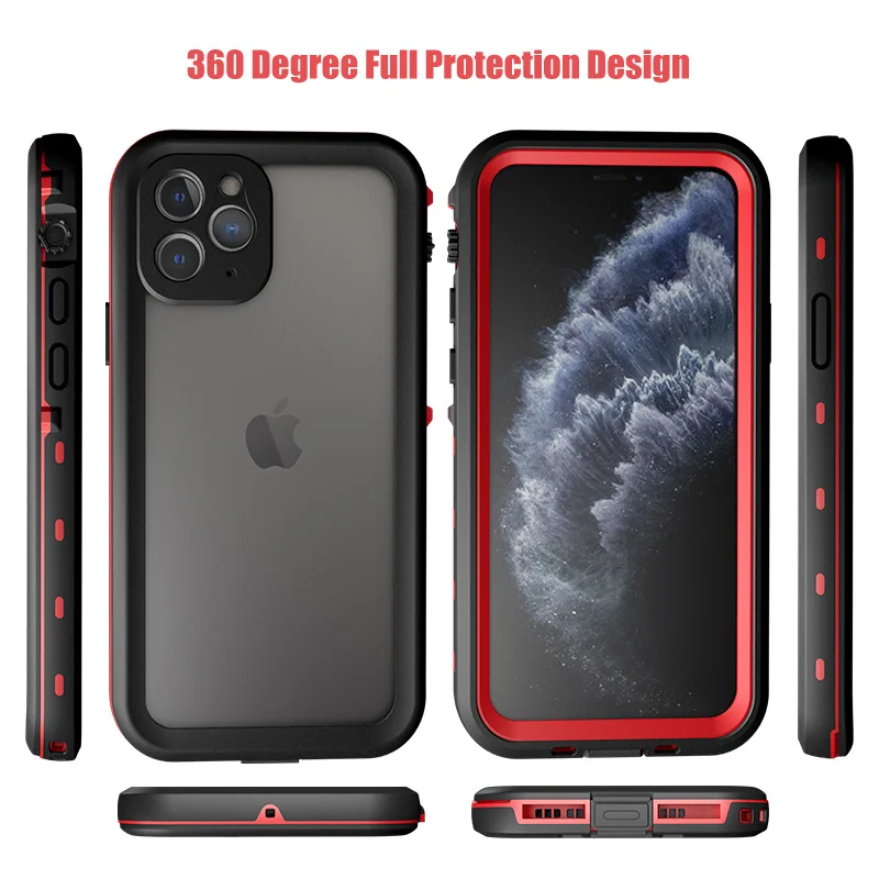 cell phone belt pouch IP68 Waterproof Case for Coque iPhone 13 12 Pro Max on iPhone 11 11Pro X Xs Xr Water Proof Cover Sport 360 Protect iPhone12 Mini phone pouch for ladies