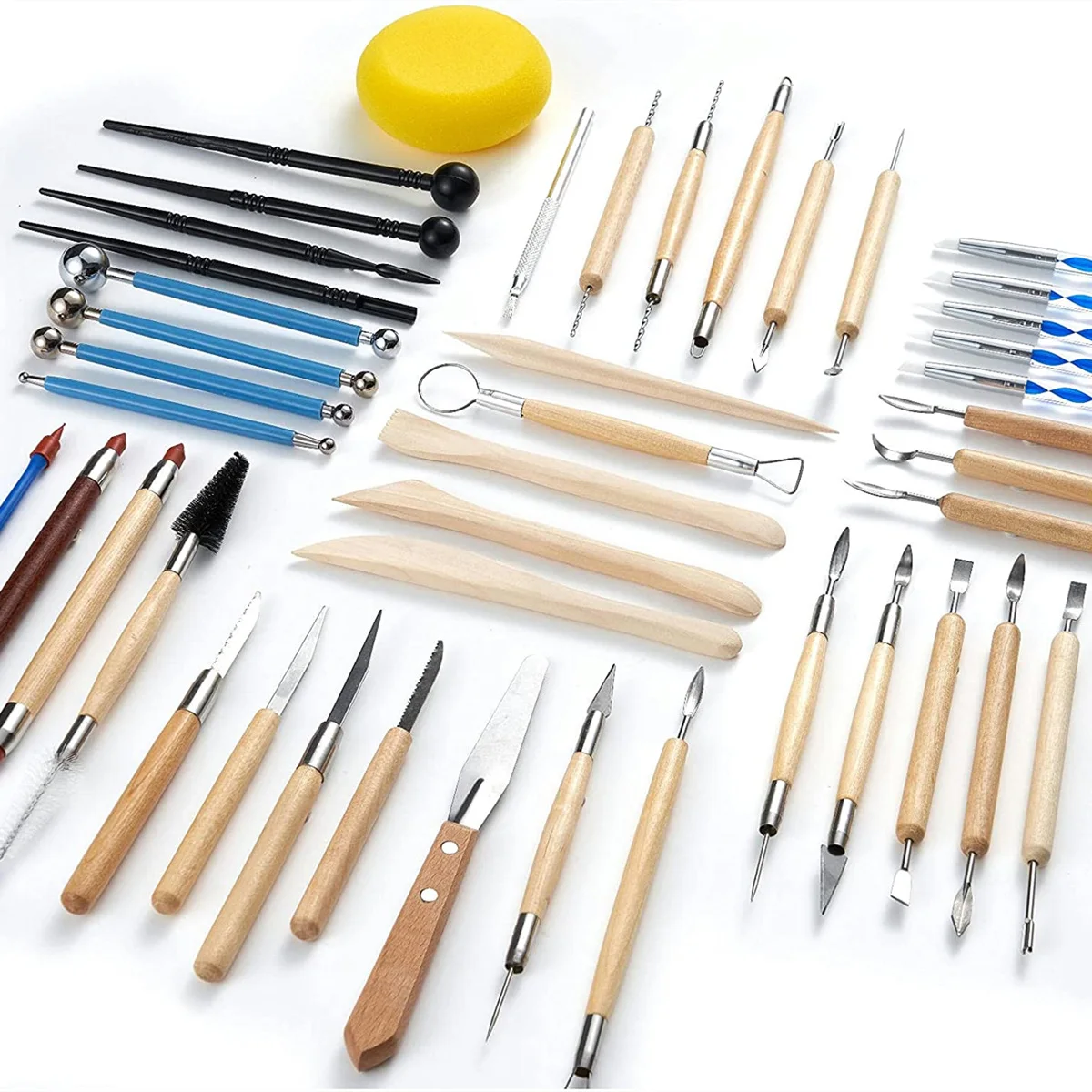 61pcs Ceramic Clay Tools Set Crafts Polymer Diy Art Modeling Clay Tools  Pottery Wooden Pottery Sculpting Clay Cleaning Tool Set - Pottery &  Ceramics Tools - AliExpress