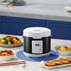 220V Mini Rice Cooker soup Steamer Heating Lunch Box Meal Heater Warmer 3L for Camping Black English Menue  home appliance u 2