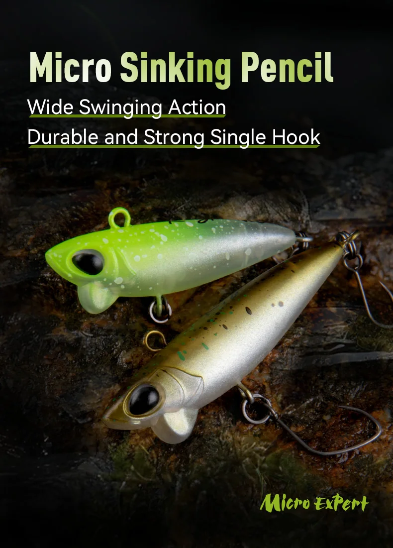 Kingdom Micro Expert Sinking Pencil Angelköder 2,4 g 2,85 g 38 mm 45 mm künstlicher harter Köder Stream Stickbait Wobbler Forellenbarsch – Detail 2