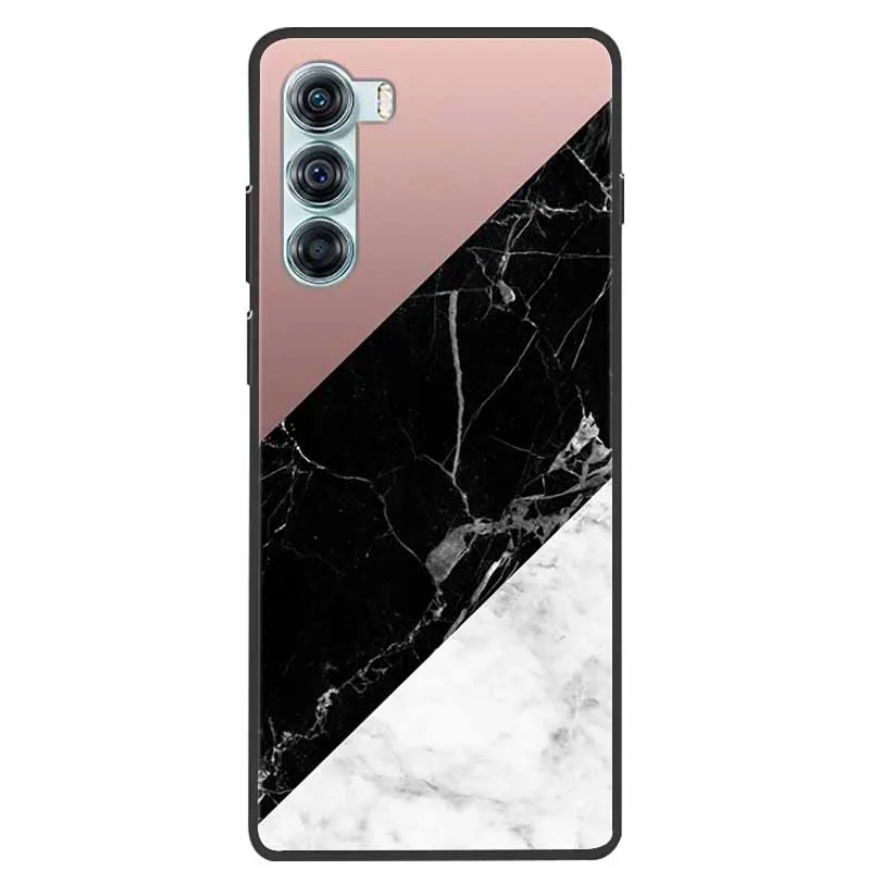 Marble Silicone Black Soft Protective Phone Case Cover