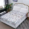 LAGMTA 1 Pc 100% Polyester Printing Fitted Sheet Mattress Cover Four Corners With Elastic Band Bed Sheet 2