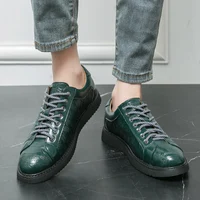 Spring New Men Casual Lace Up Board Shoes Handmade Leather Shoes Men Thick Soled Sneakers Comfort Driving Leather Oxford Shoes 1