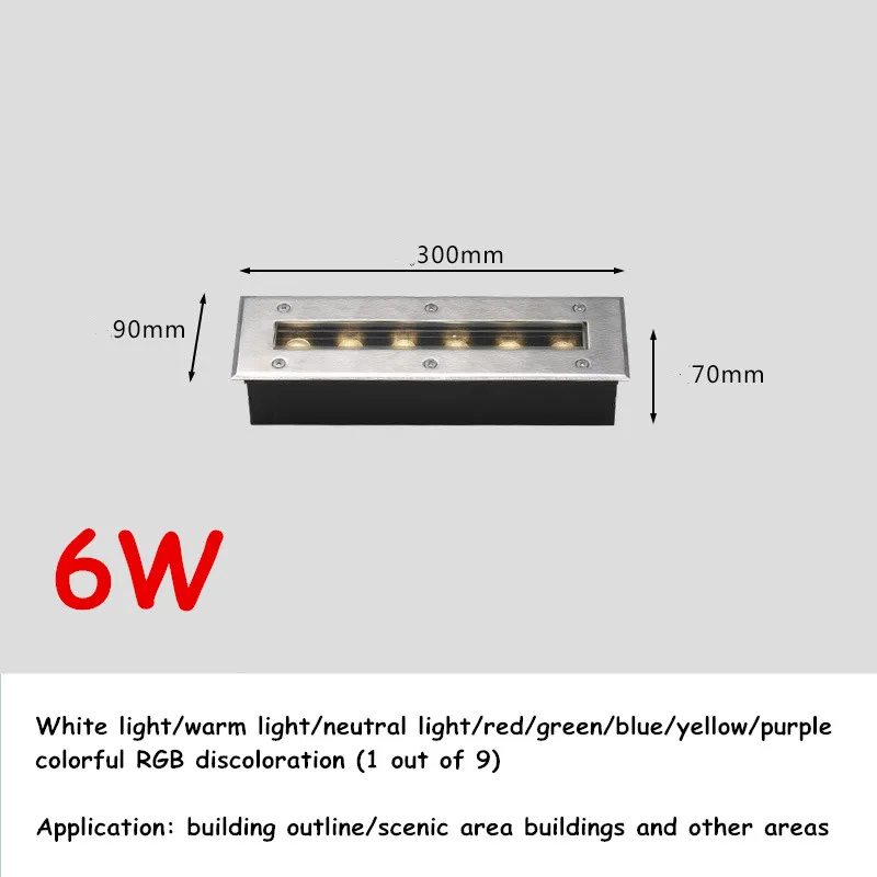Description Picture 4 of itemStrip Buried Light Embedded Wall Wash Lamp Outdoor Waterproof Led Strip Underground Lighting Step Square Corridor Floor Lamps