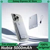 Nubia 5000mAh Magnetic Power Bank Qi2 Certification Wireless 15W Power Bank Magsafe LED Powerbank Portable Charger Original 1