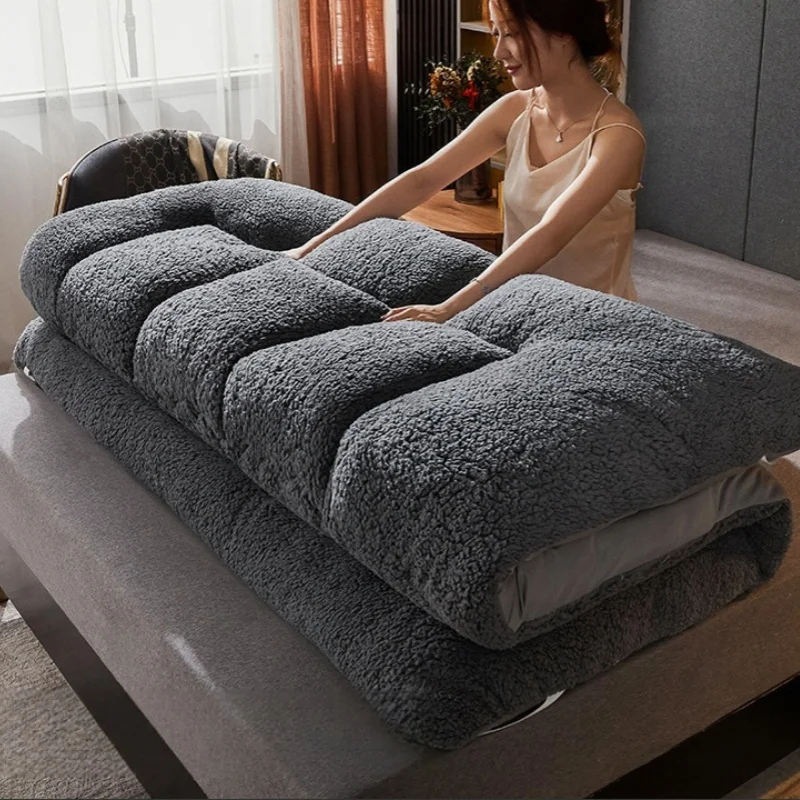 Foldable Floor mattress Fashion Comfy Futon home Thickened Sleeping Mattress Winter Mattress Home Soft Single Double Warm Quilt