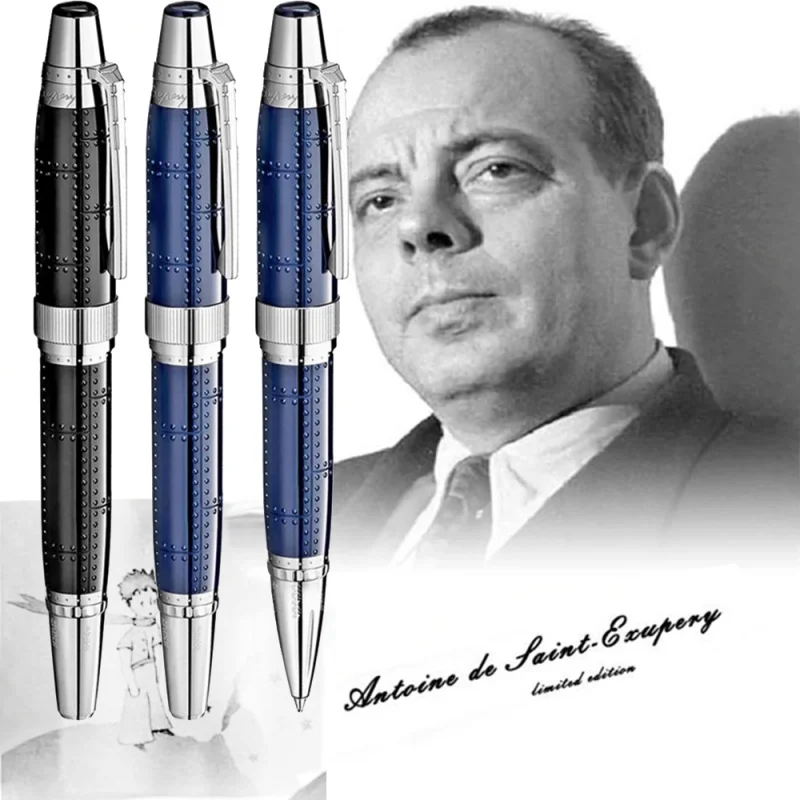 TS Limited Edition Saint-Exupery Blue/Black Rollerball Ballpoint Pen Office School Writing Fountain With MB Serial Number бейсболка american needle 40742a slb saint louis blues blue line nhl синий синий