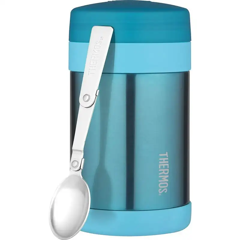 

oz. Vacuum Insulated Stainless Steel Food Jar w/ Folding Spoon - Teal Paint brush cleaner Container store Hand sanitizing bottle