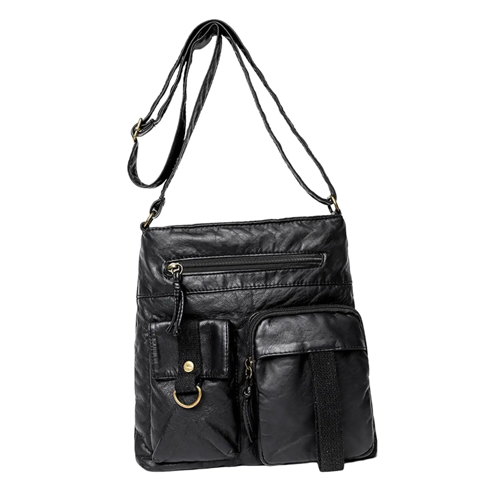 Women Bag PU Leather Messenger Bag Purse Medium Multi Pockets leather handbag women handbags
