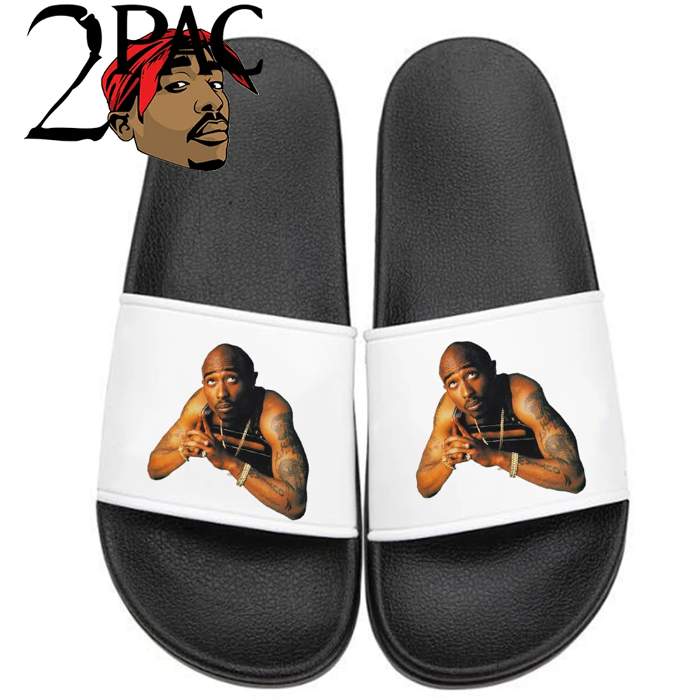 Rapper 2Pac tupac Slides Slippers Girls Home Slipper couple Summer Men ...