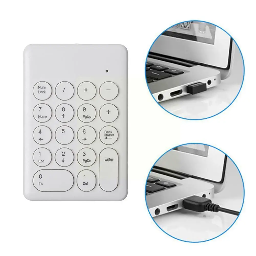 269 유선 무선 숫자 키보드 회계 은행 엔지니어링 키보드 미니 USB 초콜릿 키보드 인터페이스 키보드 T2Y1