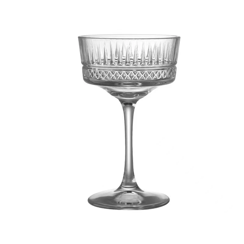 

Hot Sale Lead Free Glass Arya Goblet Cocktail Glass Unique Martini Glass wide mouth cocktail glasses vintage