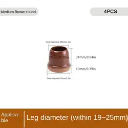 Premier TPE Non - Slip Table Leg Protectors with Felt Floor Pads, Set of 4 (5)