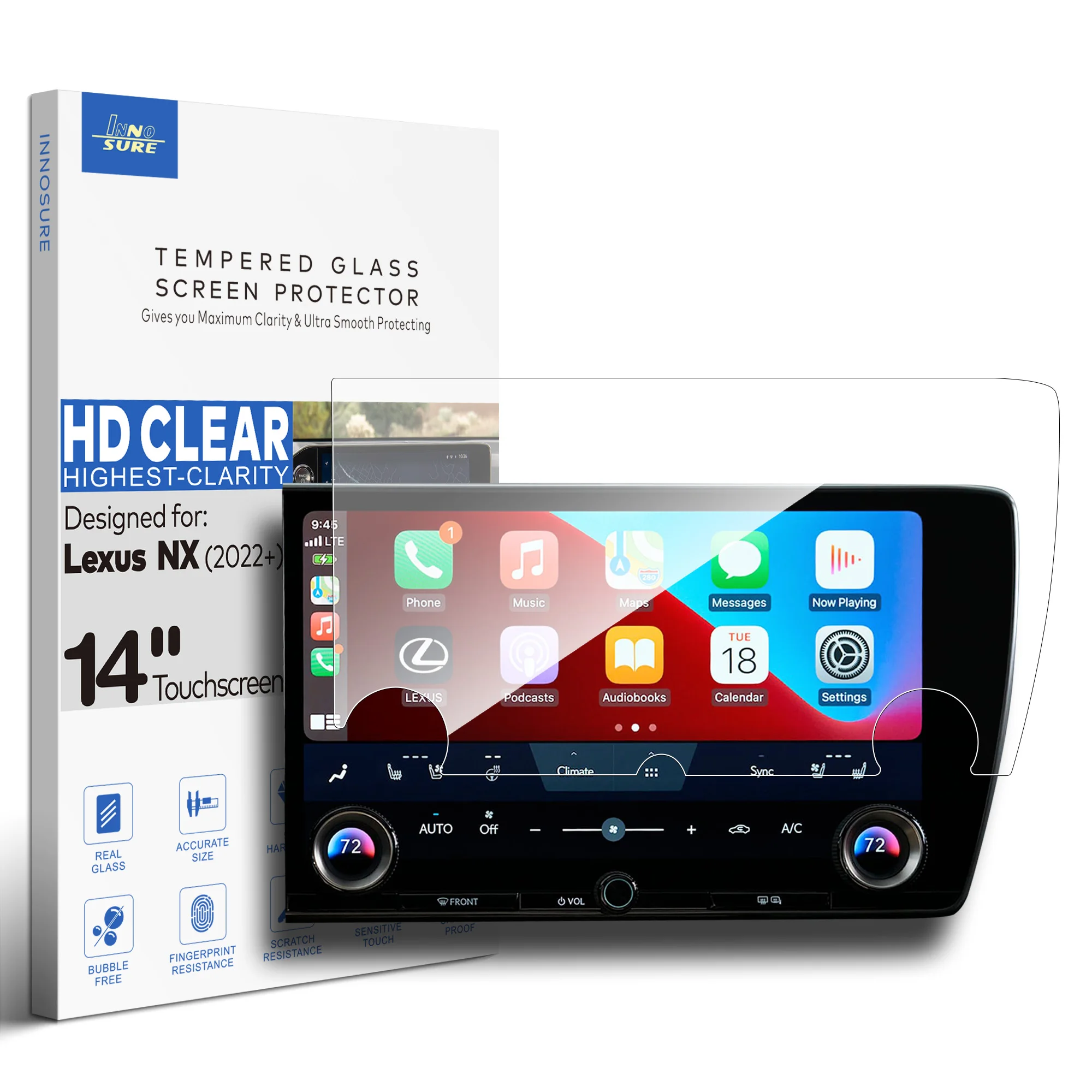 Spigen Tempered Glass Screen Protector For Lexus NX 14" Dashboard Touchscreen 2022-2025