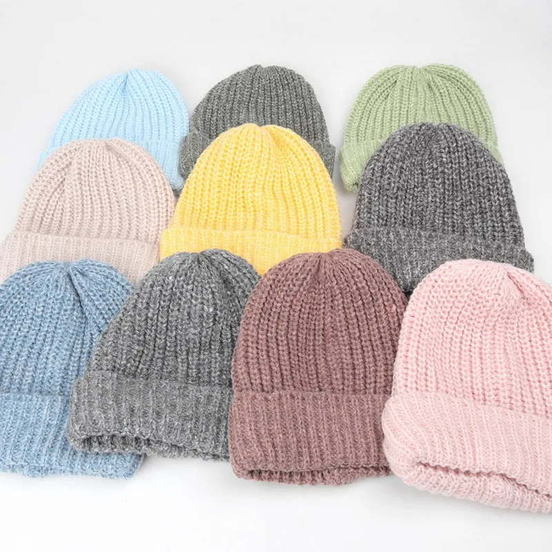 

Solid Color Elasticity Hip Hop Outdoor Keep Warm ，Men Knitted Hat Skull Cap Autumn Winter Cold Protection Women Beanie Ski Cap