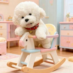 Soft Bichon Frise Plush Toy Pillow - Cute Dog Ornament Gift - 30cm (A)