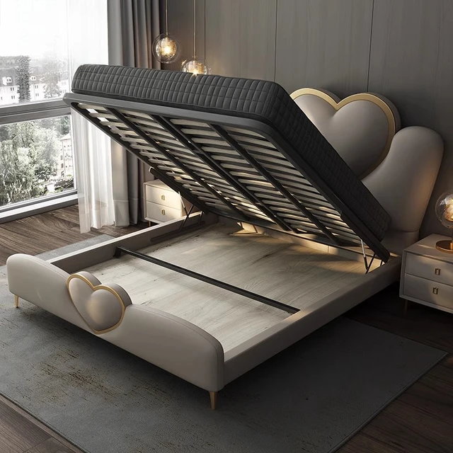 Princess New Chinese Beds Minimalist Lazy Design Comfortable Beds Storage European Aesthetics Wood Cama De Casal Home Furniture 5 Princess New Chinese Beds Minimalist Lazy Design Comfortable Beds Storage European Aesthetics Wood Cama De Casal Home Furniture 5