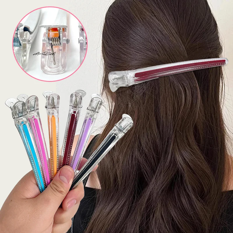 6Pcs Professional Seamless Alligator Hair Clips For Barbershop Haircutting Sectioning Salon And Household Beauty Styling Tools_voghion.com
