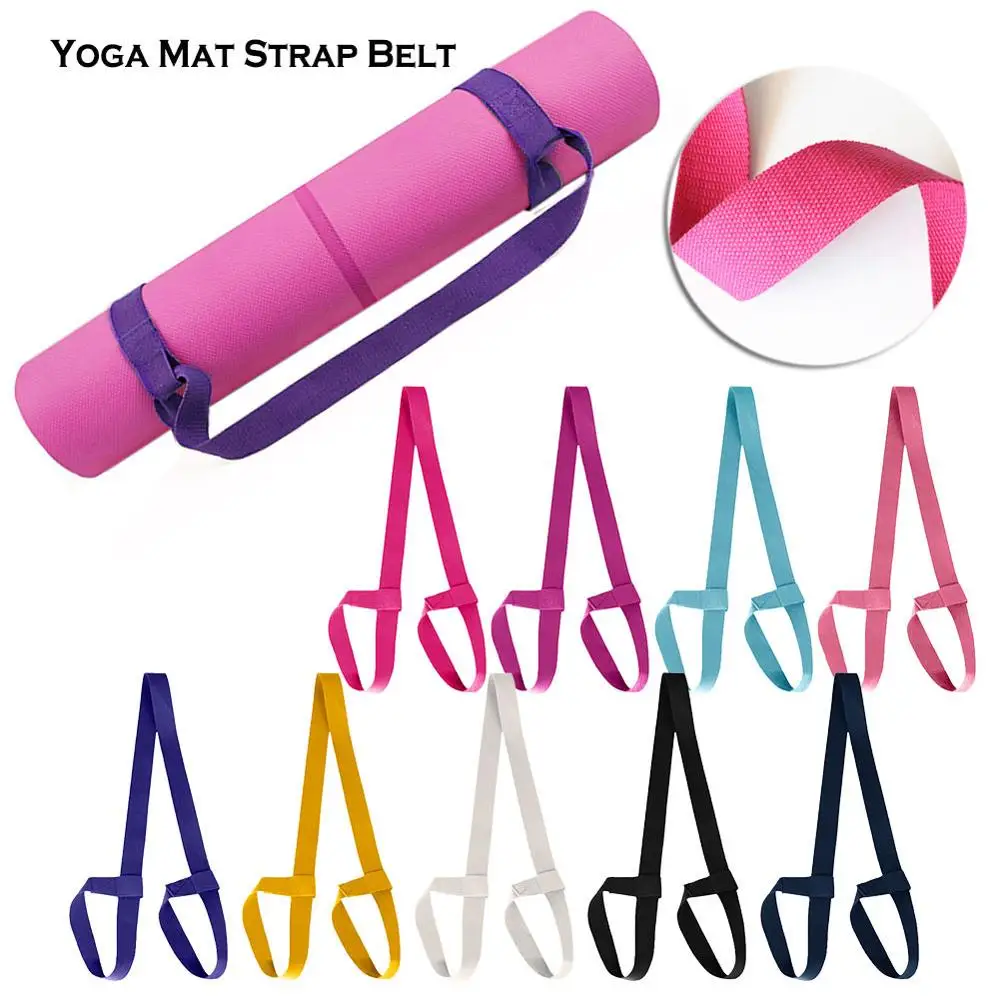 Premium Adjustable Elastic Yoga Mat Strap - Comfortable Sports Sling and Fitness Stretch Belt