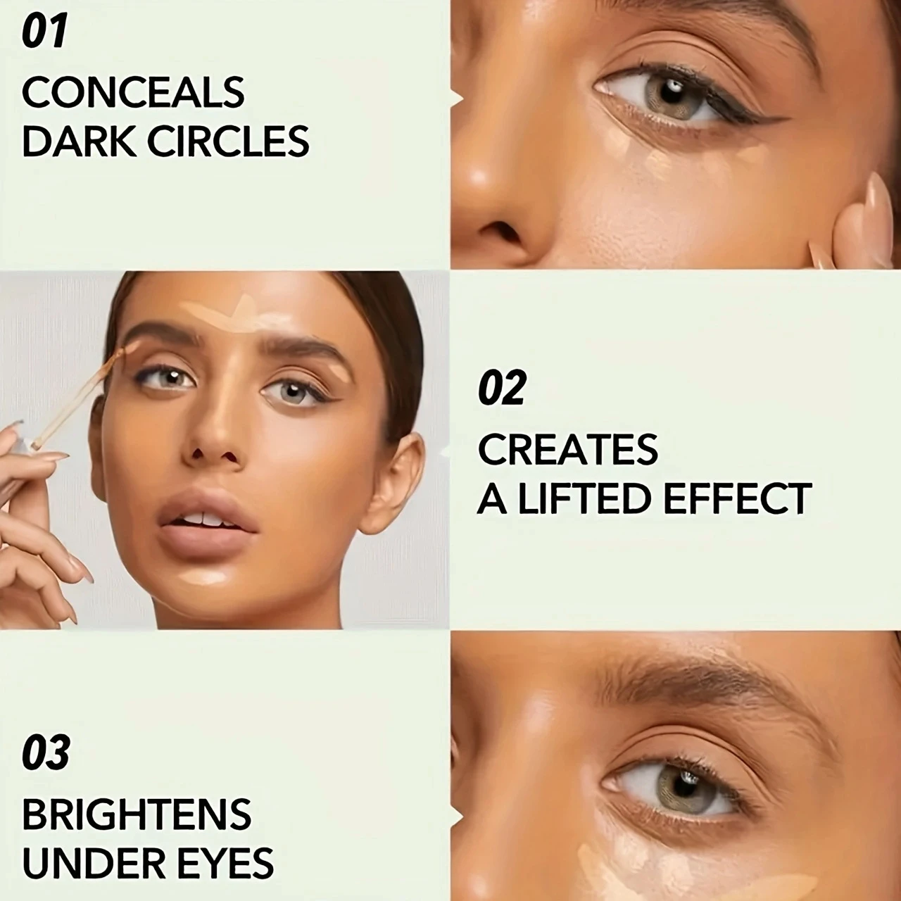 3-color concealer natural matte plant squalane waterproof long-lasting liquid foundation suitable covering dark circ sponge head concealer liquid concealer makeup concealer waterproof concealer face concealer face concealer pen concealer powder concealer palette concealer foundation cream