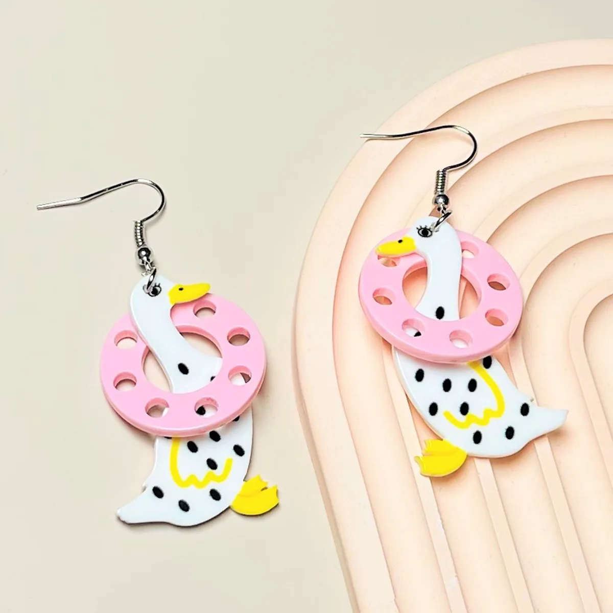 

1 Pair Cute Animal Duck Earrings Swimming Creative Earrings Earrings Gift