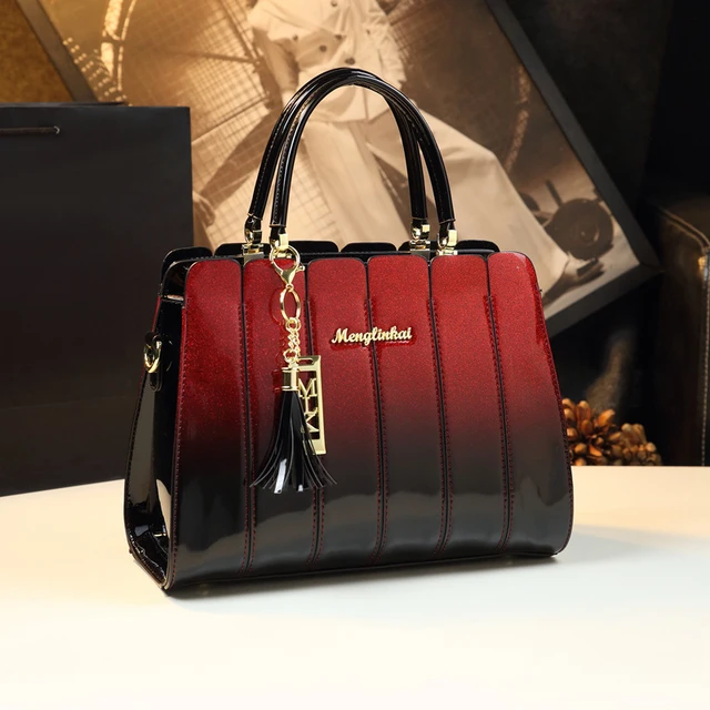 patent leather handbag