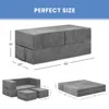 Convertible Sofa and Play Set for Kids and Toddlers Modular Foam Couch and Flip Out Lounger with 2 Ottomans 3