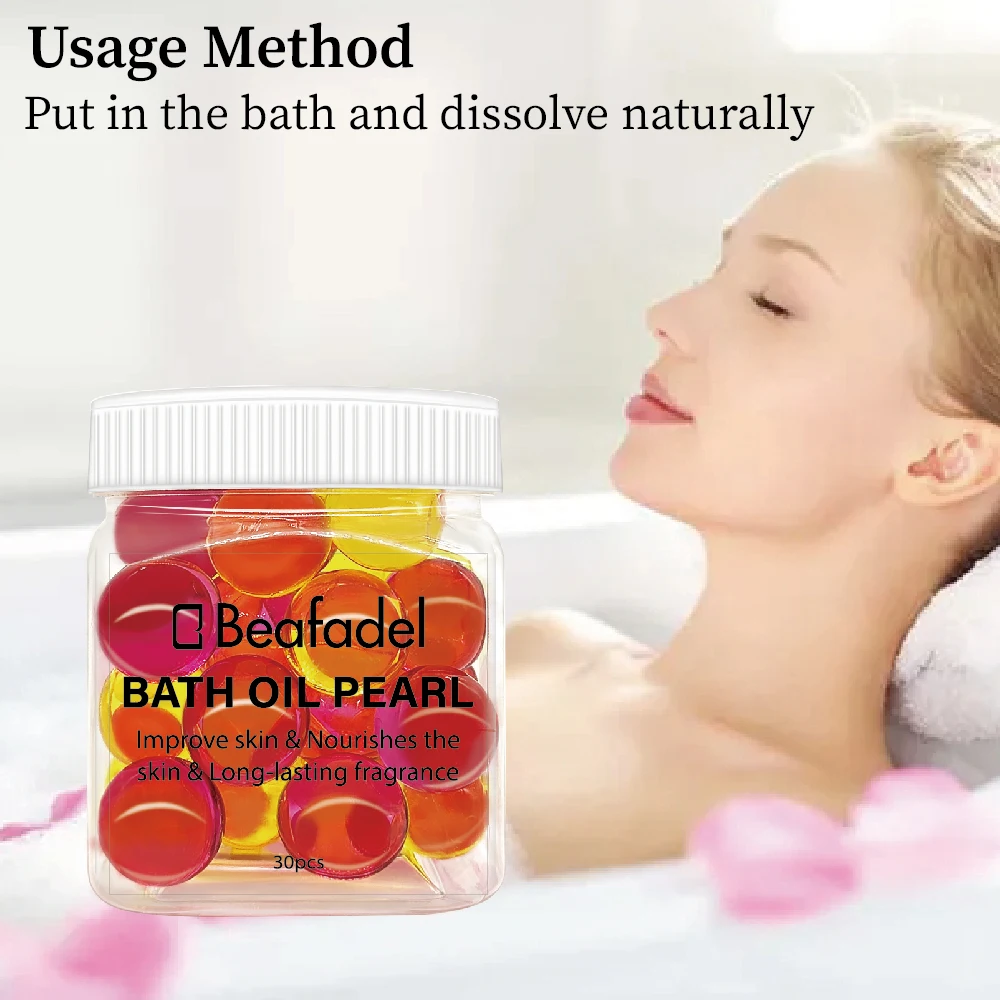 30pcs Moisturizing Bath Oil Pearls for Relaxation