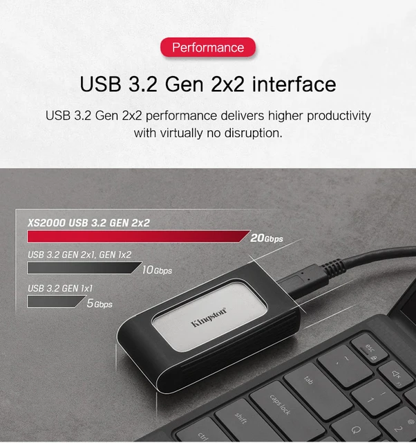 Kingston 1TB Type-C USB3.2 PSSD Original XS2000 Mobile Solid-state drive  500GB 1TB 2TB 4TB Up to 2000Mb/s SSD Kingston Hard Disk - AliExpress