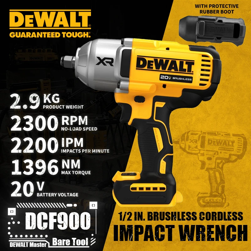 DEWALT DCF900 1/2In Brushless Cordless High Torque Impact Wrench With