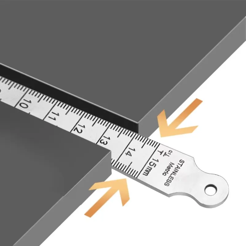 Stainless Steel Gap Gauge Aperture Taper Gauge 1Pcs 0-15mm High-precision Stainless Steel Inner Diameter Wedge Plug