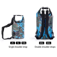 2/5/10/20/30L Outdoor Camouflage Waterproof Dry Bags Portable Rafting Diving Dry Bag Sack PVC Swimming Bags for River Trekking 1