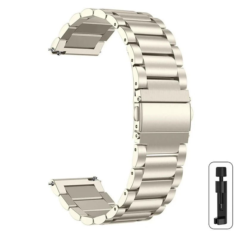 Enhanced Stainless Steel Metal Watch Band - 22mm/20mm Adjustable Strap
