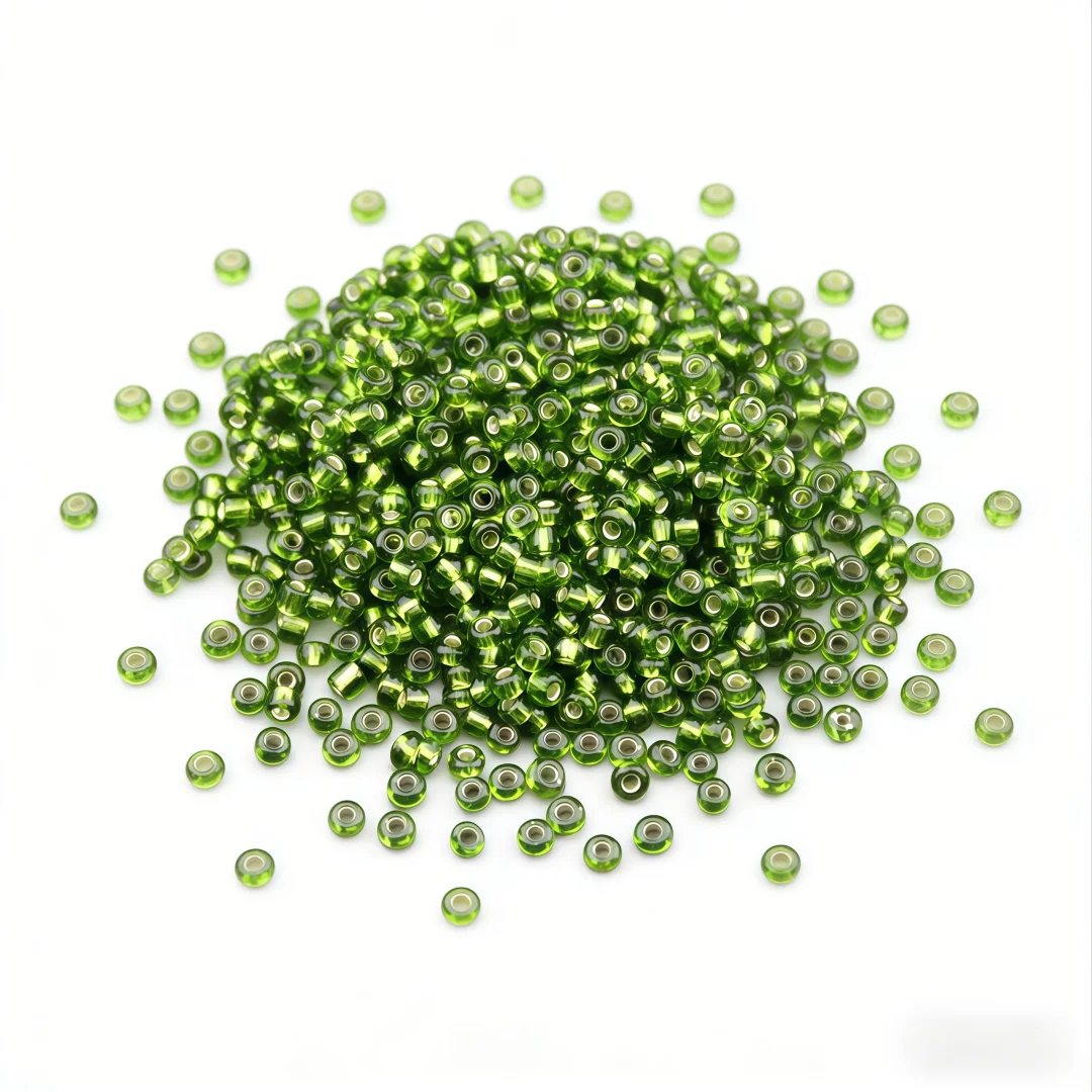 High-Quality Silver Core Glass Rice Beads for Handmade DIY Projects