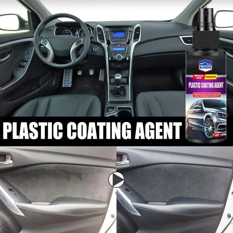 

Car Interior Restorer 120ml Fast and Effective Car Refurbishing Agent Trim Restorer Waterproof UV resistant Interior Spray