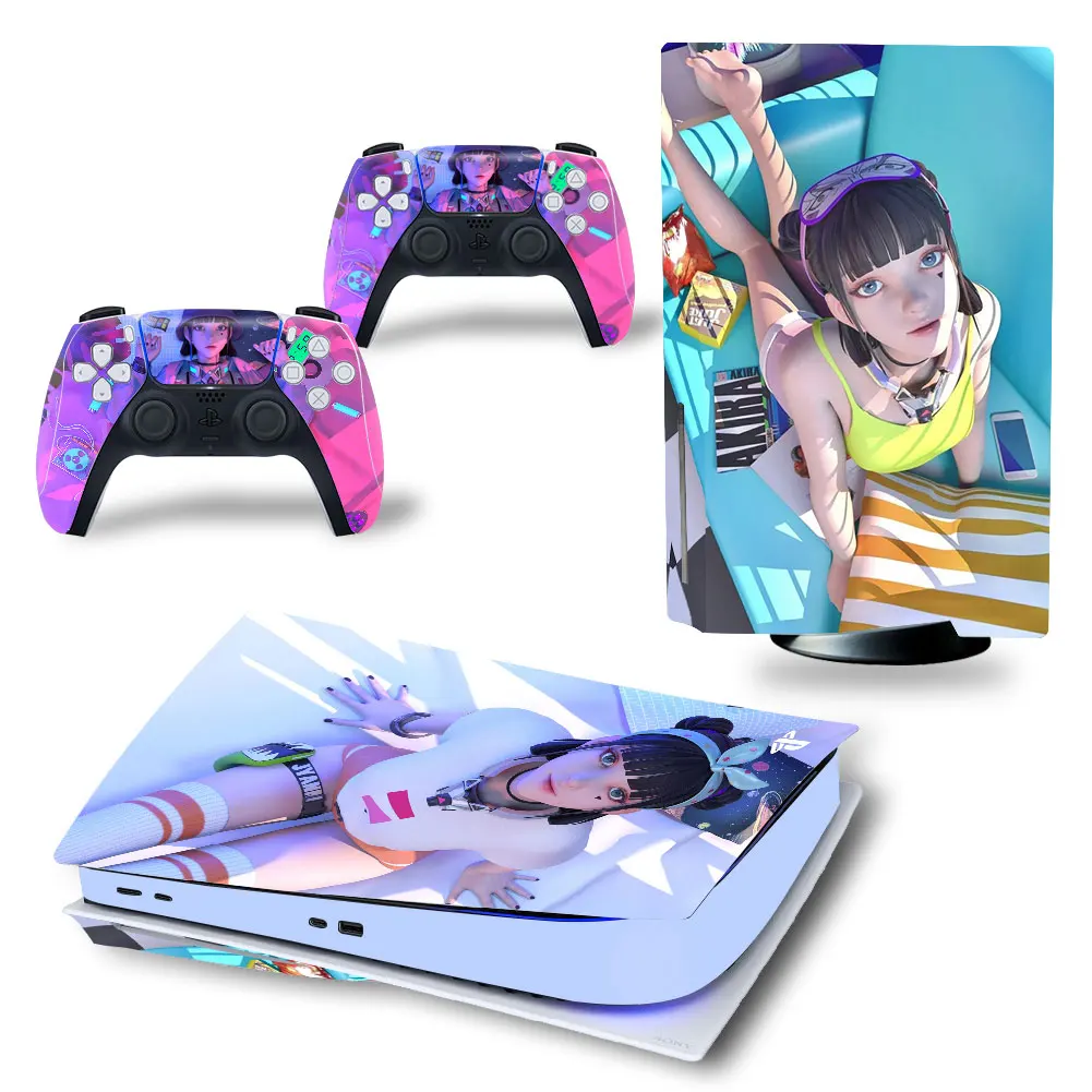 Anime Fashion Girls Bunny Ps5 Disk Decalcomania Digitale Ps5 Skin Sticker Per Sony Ps5 Console Controller Ps5 Adesivi Decalcomania