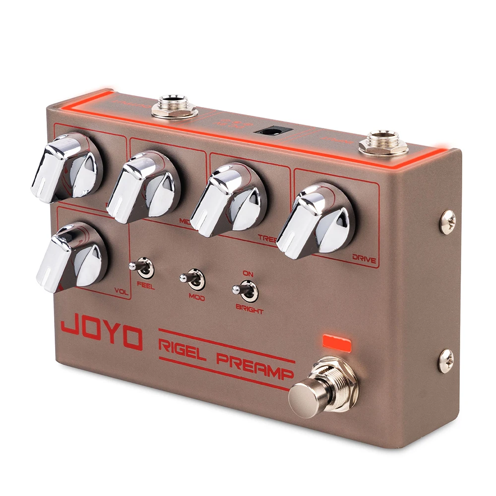 R-24 RIGLE PREAMP High Gain Overdrive Effect Pedal Real Amp Head Tone Multifunctional Preamp Pedal for Electric Guitar