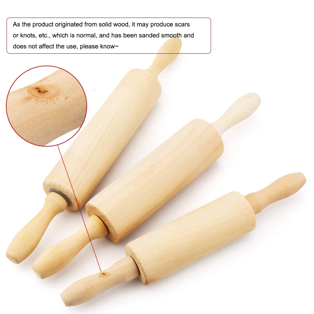 Solid Wooden Ceramic Rolling Tool Soft Mud Roller Pin Mud Pieces Forming Pottery Ceramics Rod Clay Stick for Diy Modeling Tools